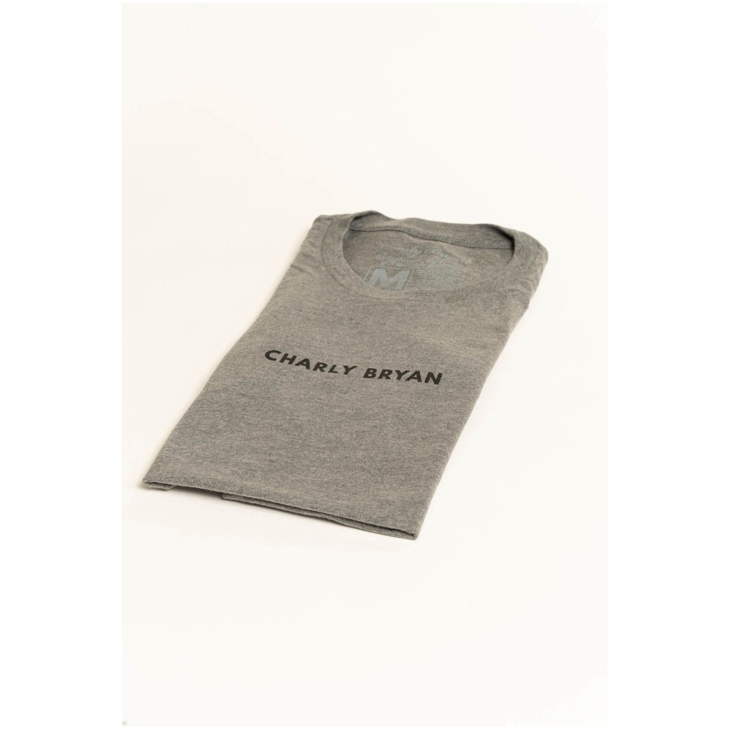 Charly Bryan "Small Logo" Sueded Cotton T-Shirt - Bold Collection, Lightweight and Super Soft