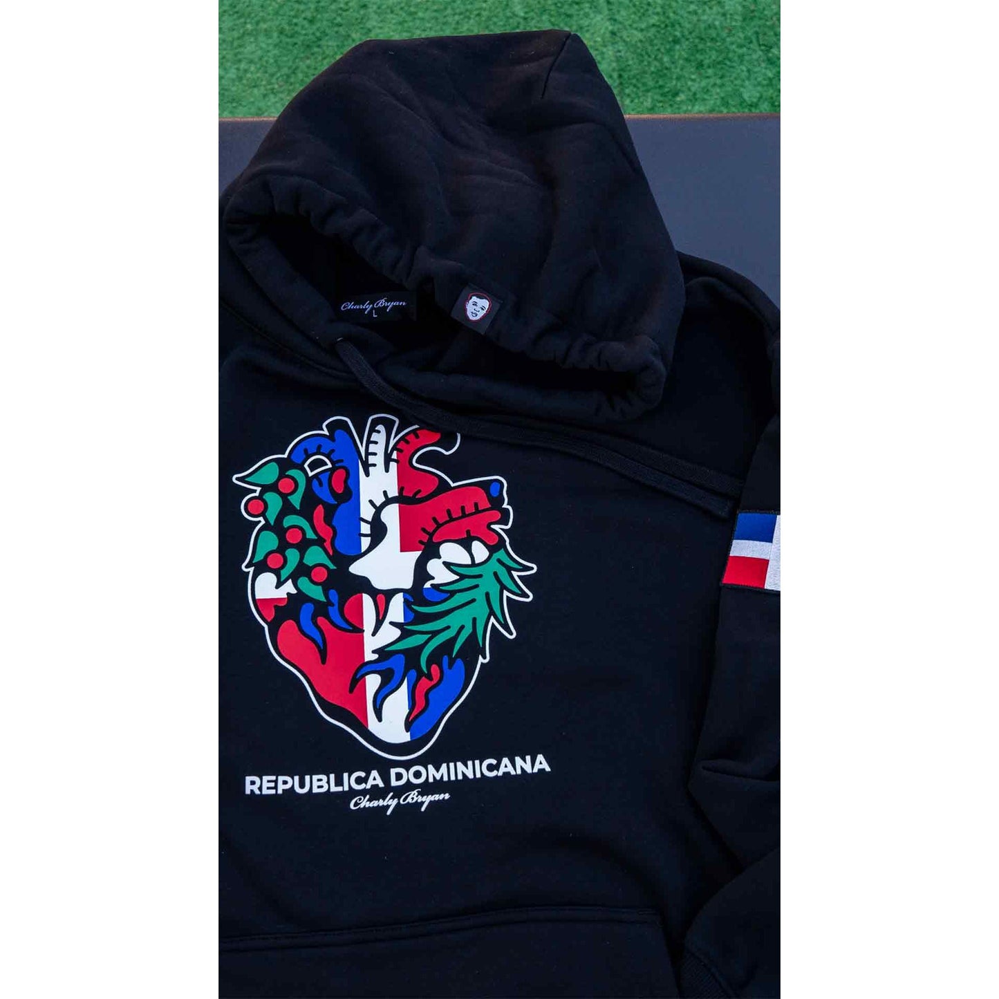 Charly Bryan "República Dominicana"  Premium Heavy Hoodie - Flag in my Heart Collection