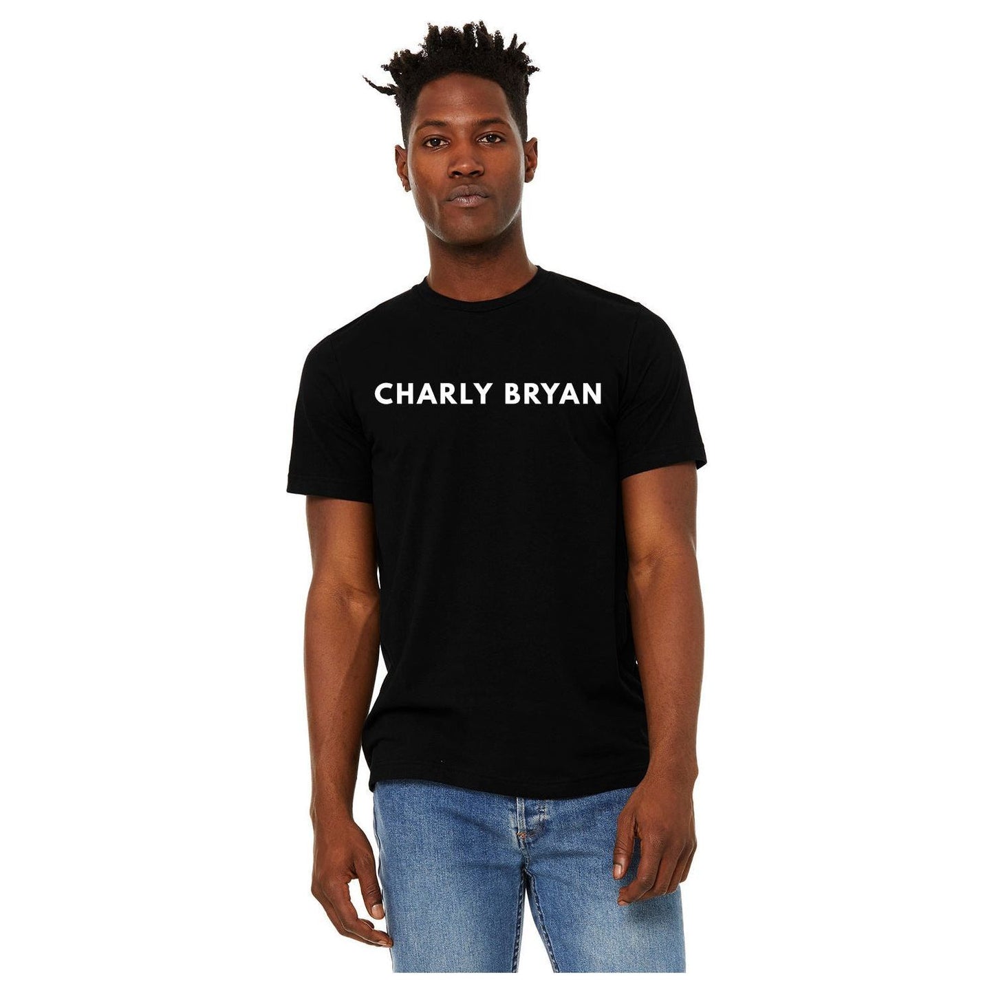Charly Bryan "Big Logo" Sueded Cotton T-Shirt - Bold Collection
