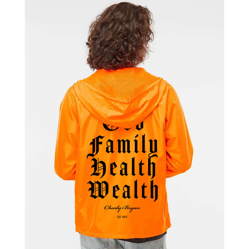 Charly Bryan "Lightweight Windbreaker" - God, Family, Health, Wealth Collection
