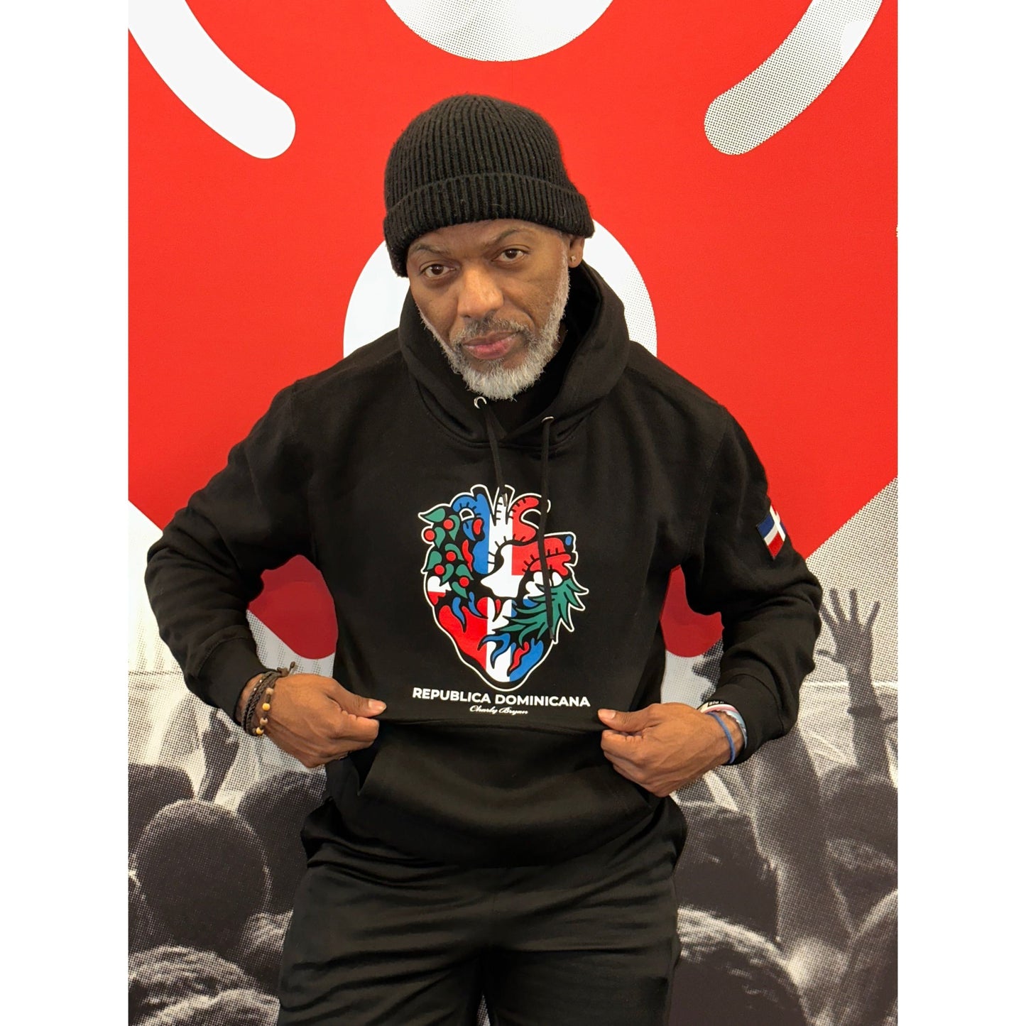 Charly Bryan "República Dominicana"  Premium Heavy Hoodie - Flag in my Heart Collection