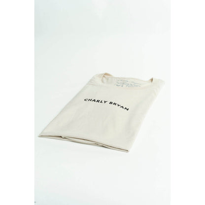 Charly Bryan "Small Logo" Sueded Cotton T-Shirt - Bold Collection, Lightweight and Super Soft