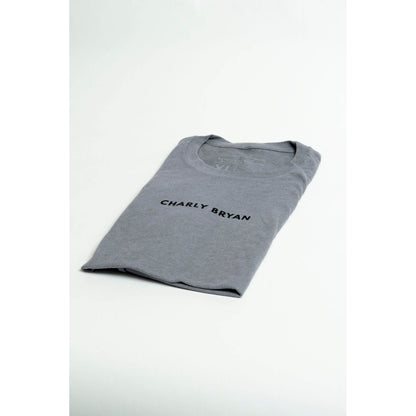 Charly Bryan "Small Logo" Sueded Cotton T-Shirt - Bold Collection, Lightweight and Super Soft