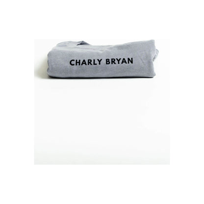 Charly Bryan "Small Logo" Sueded Cotton T-Shirt - Bold Collection, Lightweight and Super Soft