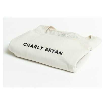 Charly Bryan "Small Logo" Sueded Cotton T-Shirt - Bold Collection, Lightweight and Super Soft