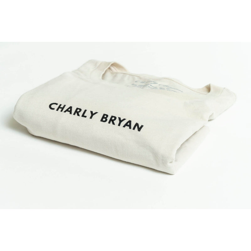 Charly Bryan "Small Logo" Sueded Cotton T-Shirt - Bold Collection, Lightweight and Super Soft