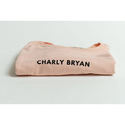 Charly Bryan "Small Logo" Sueded Cotton T-Shirt - Bold Collection, Lightweight and Super Soft