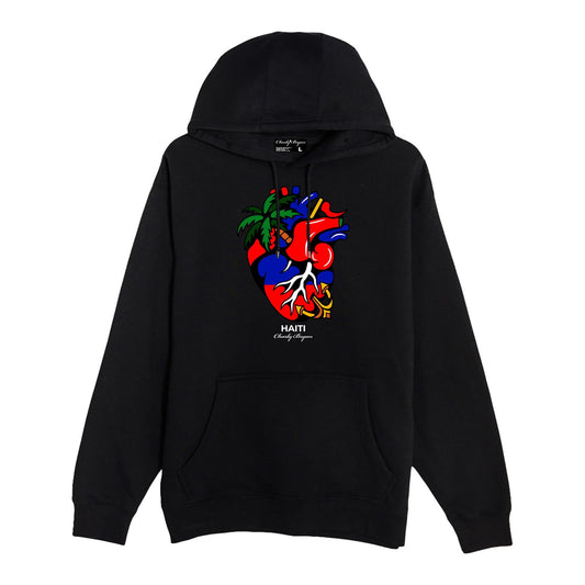 Yon ti moso peyi w sou pwatrin ou – Charly Bryan "Haïti" Hoodie | Flag in My Heart Collection