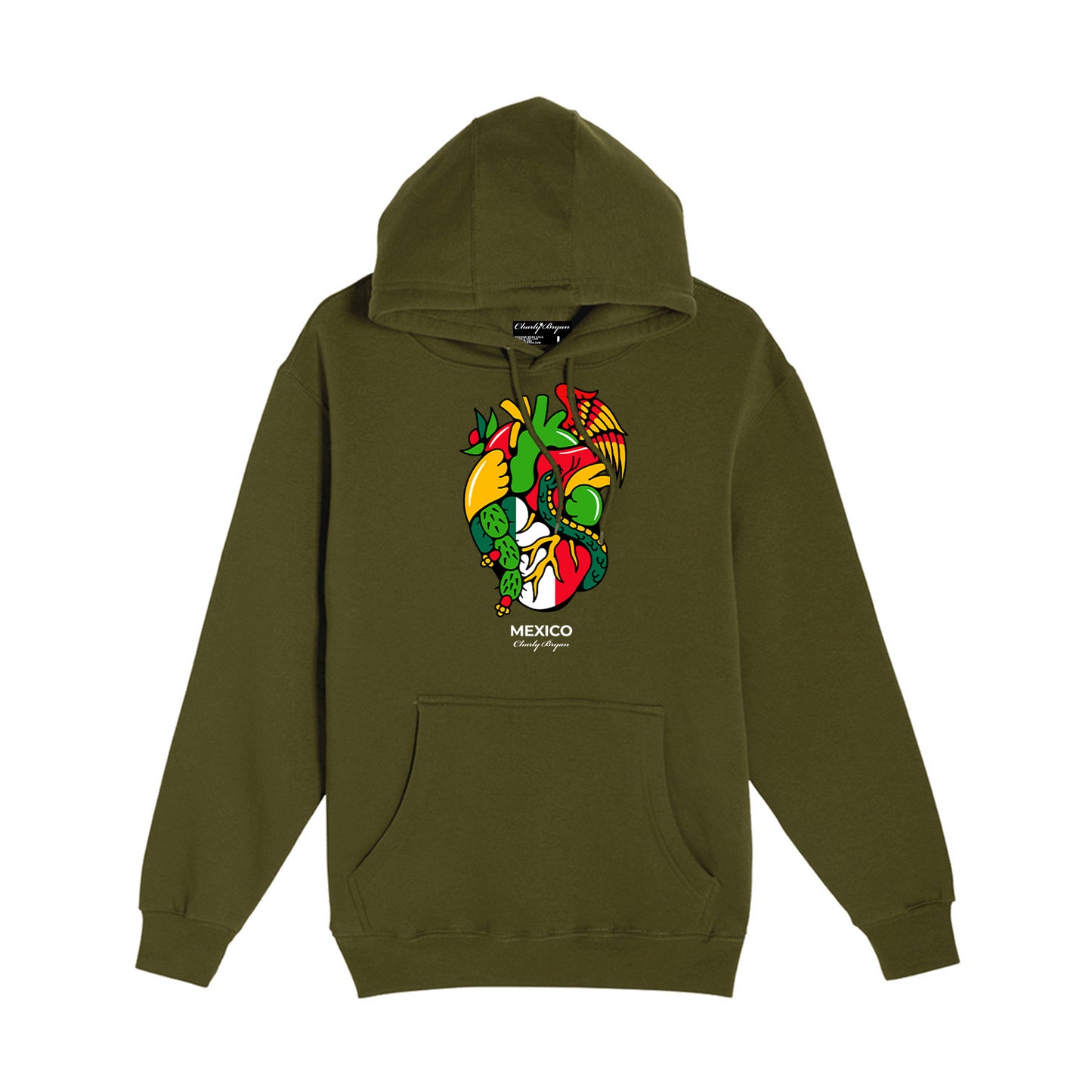 Charly Bryan "Mexico" Hoodie - Flag In my heart hoodie (FREE SHIPPING)