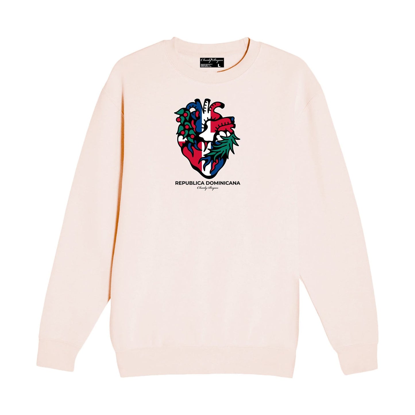 Charly Bryan "Dominican Heart" Crewneck Sweater - Flag in my heart collection