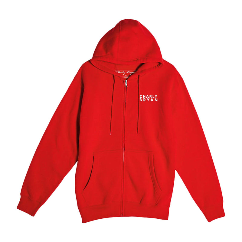Charly Bryan "Small Stacked Logo" Zip Up Hoodie - Bold Collection