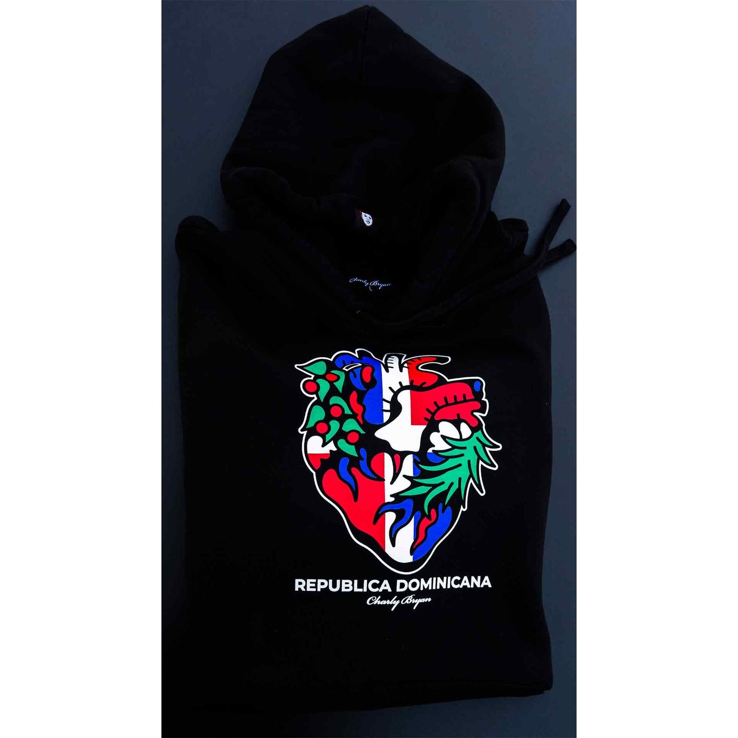 LIMITED EDITION - COLLECTIBLE ITEM - Charly Bryan "República Dominicana"  Heavy Hoodie - Flag in my Heart Collection - Version 2024