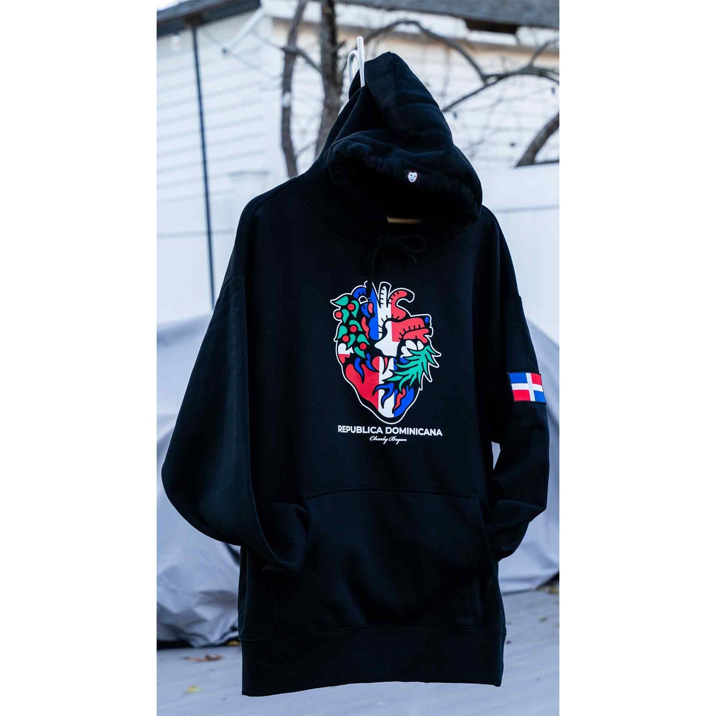 LIMITED EDITION - COLLECTIBLE ITEM - Charly Bryan "República Dominicana"  Heavy Hoodie - Flag in my Heart Collection - Version 2024