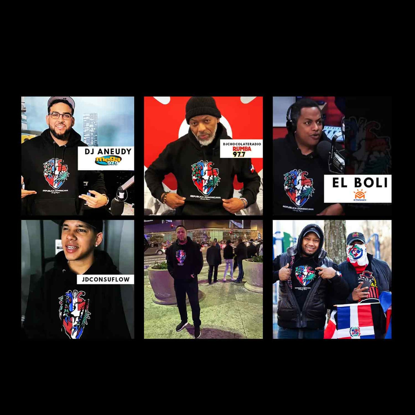 Charly Bryan "República Dominicana"  Premium Heavy Hoodie - Flag in my Heart Collection