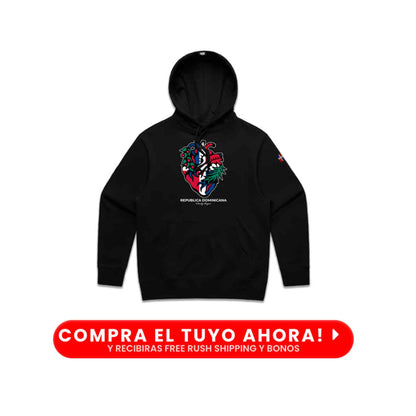 Charly Bryan "República Dominicana"  Premium Heavy Hoodie - Flag in my Heart Collection