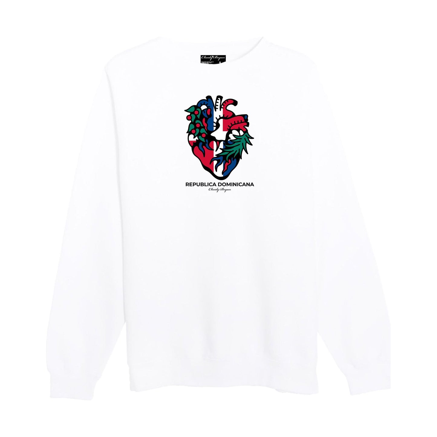 Charly Bryan "Dominican Heart" Crewneck Sweater - Flag in my heart collection