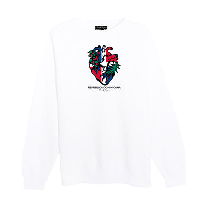 Charly Bryan "Dominican Heart" Crewneck Sweater - Flag in my heart collection