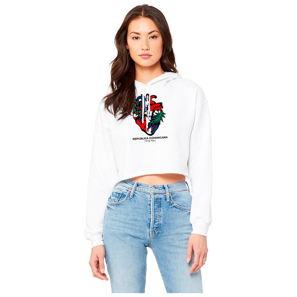 Charly Bryan Ladies' Cropped Fleece Hoodie: Dominican Republic Edition