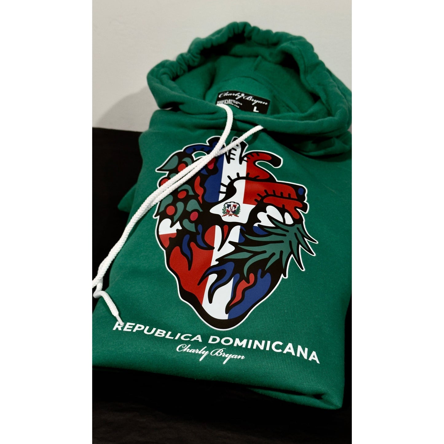 Charly Bryan "Dominican Heart" Super Soft Hoodie - Celtics Green Collection