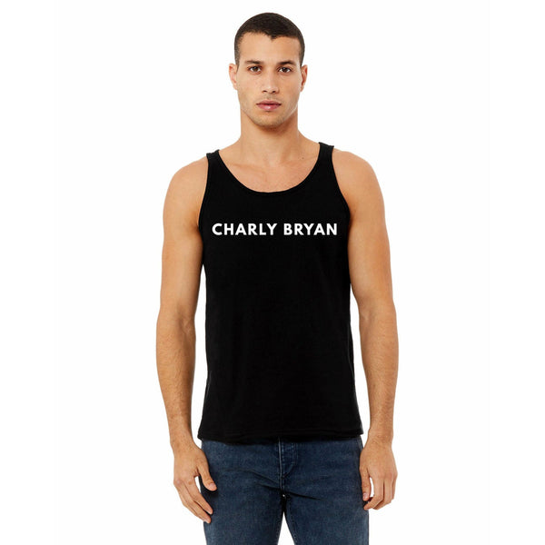 Charly Bryan Mens Big Logo Tank Tops - Bold Collection