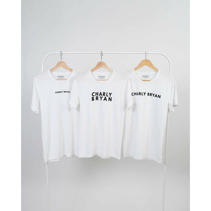 Charly Bryan "Small Logo" Sueded Cotton T-Shirt - Bold Collection, Lightweight and Super Soft