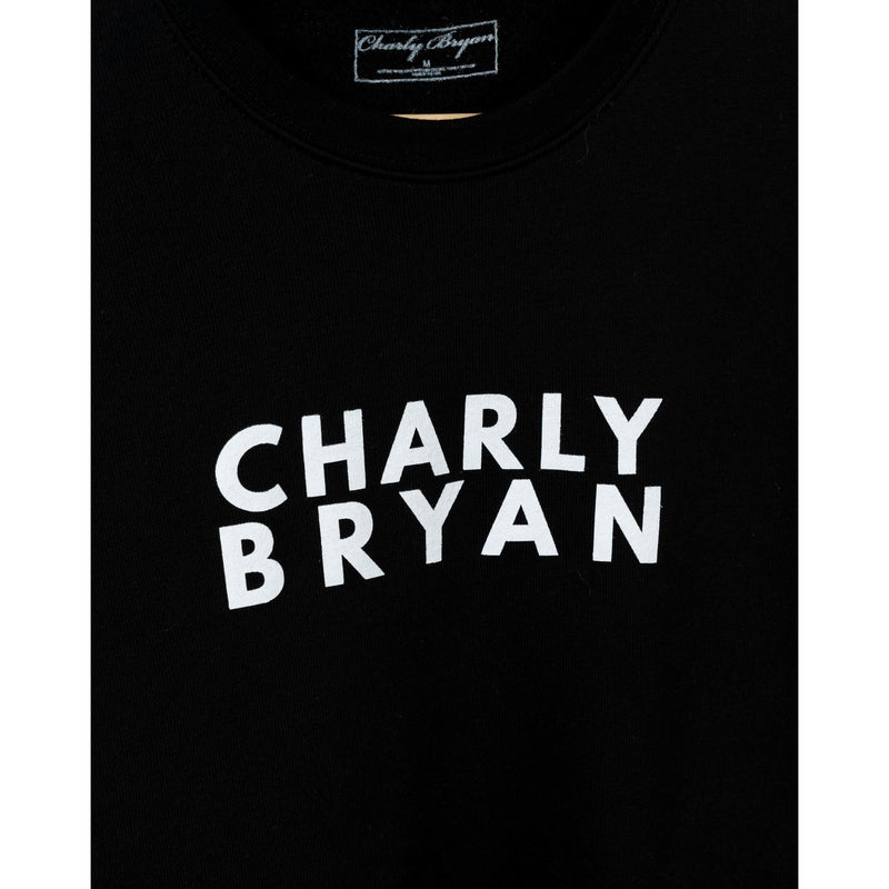 Charly Bryan "Stacked Logo" Sueded Cotton T-Shirt - Bold Collection, Lightweight and Super Soft