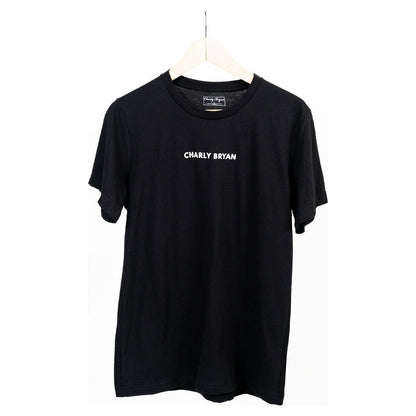 Charly Bryan "Small Logo" Sueded Cotton T-Shirt - Bold Collection, Lightweight and Super Soft