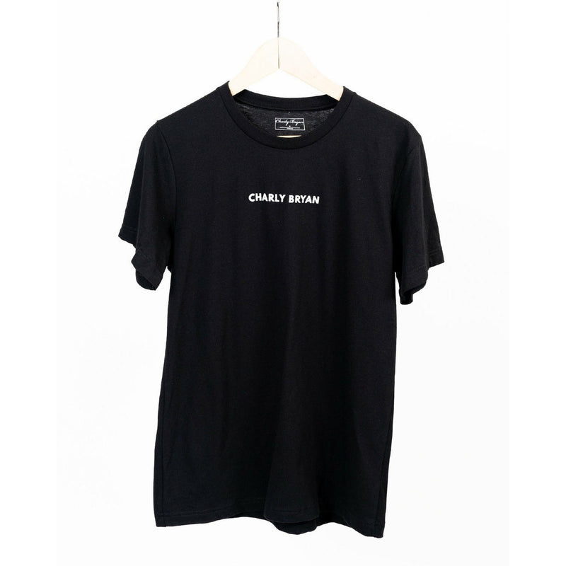 Charly Bryan "Small Logo" Sueded Cotton T-Shirt - Bold Collection, Lightweight and Super Soft