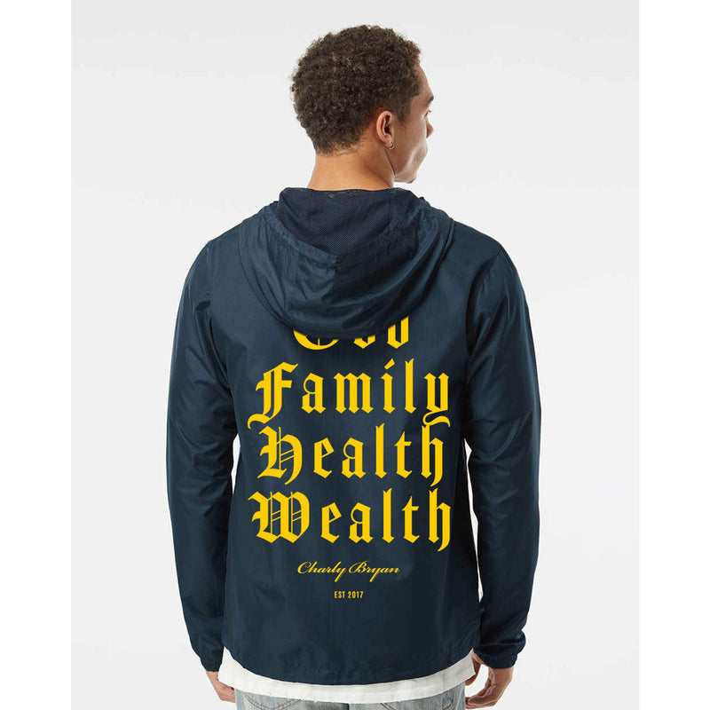 Charly Bryan "Lightweight Windbreaker" - God, Family, Health, Wealth Collection