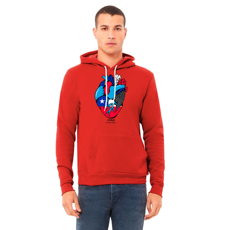 Chile- Charly Bryan "Flag In my heart hoodie" Super Soft Hoodie