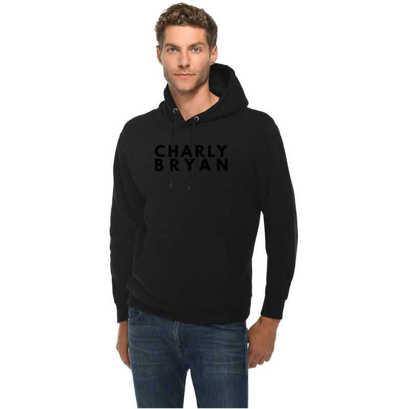 Charly Bryan "Stacked Logo" Black Hoodie - Bold Collection