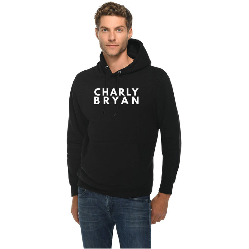 Charly Bryan "Stacked Logo" Black Hoodie - Bold Collection