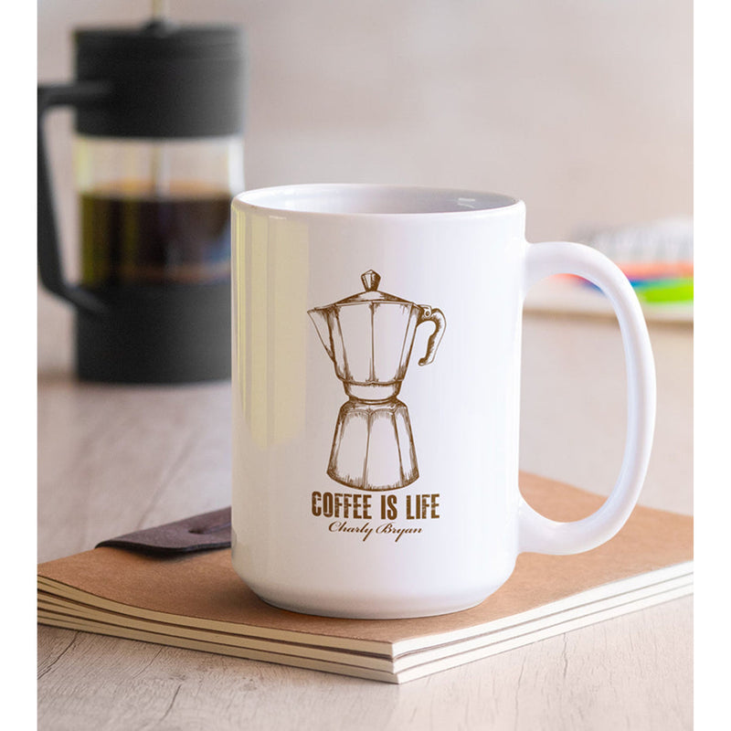 Charly Bryan "Greca" Coffee Mug - Coffee is life collection