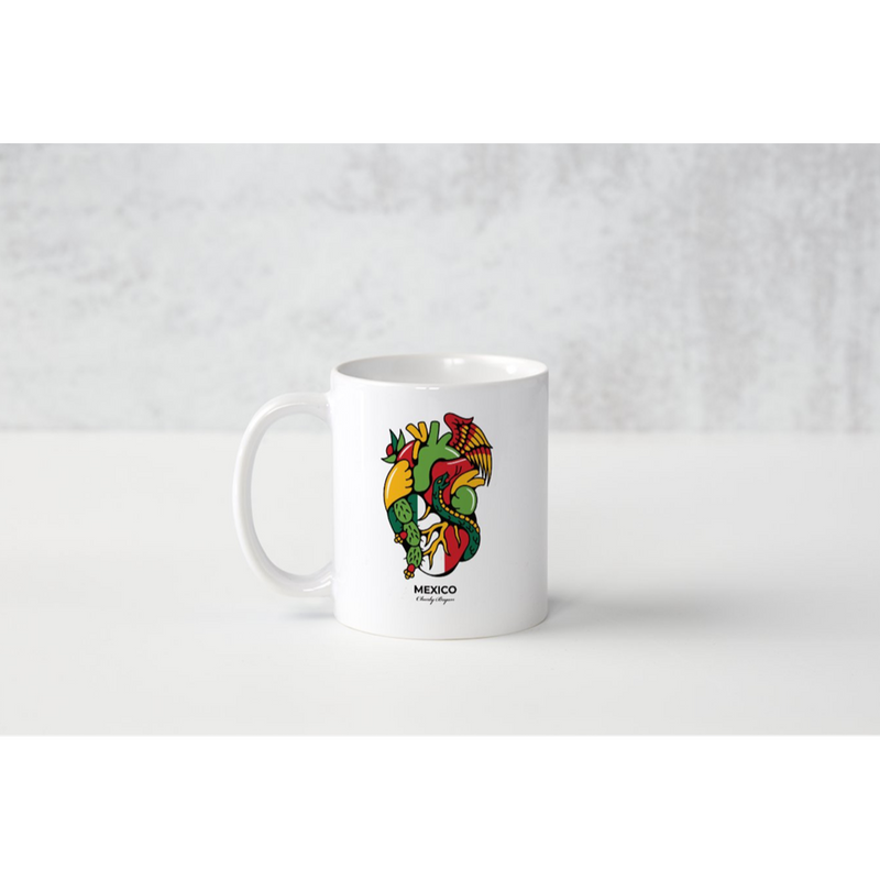 Mexico - Charly Bryan " Flag in my heart collection" Coffee Mug (Free Shipping Included)
