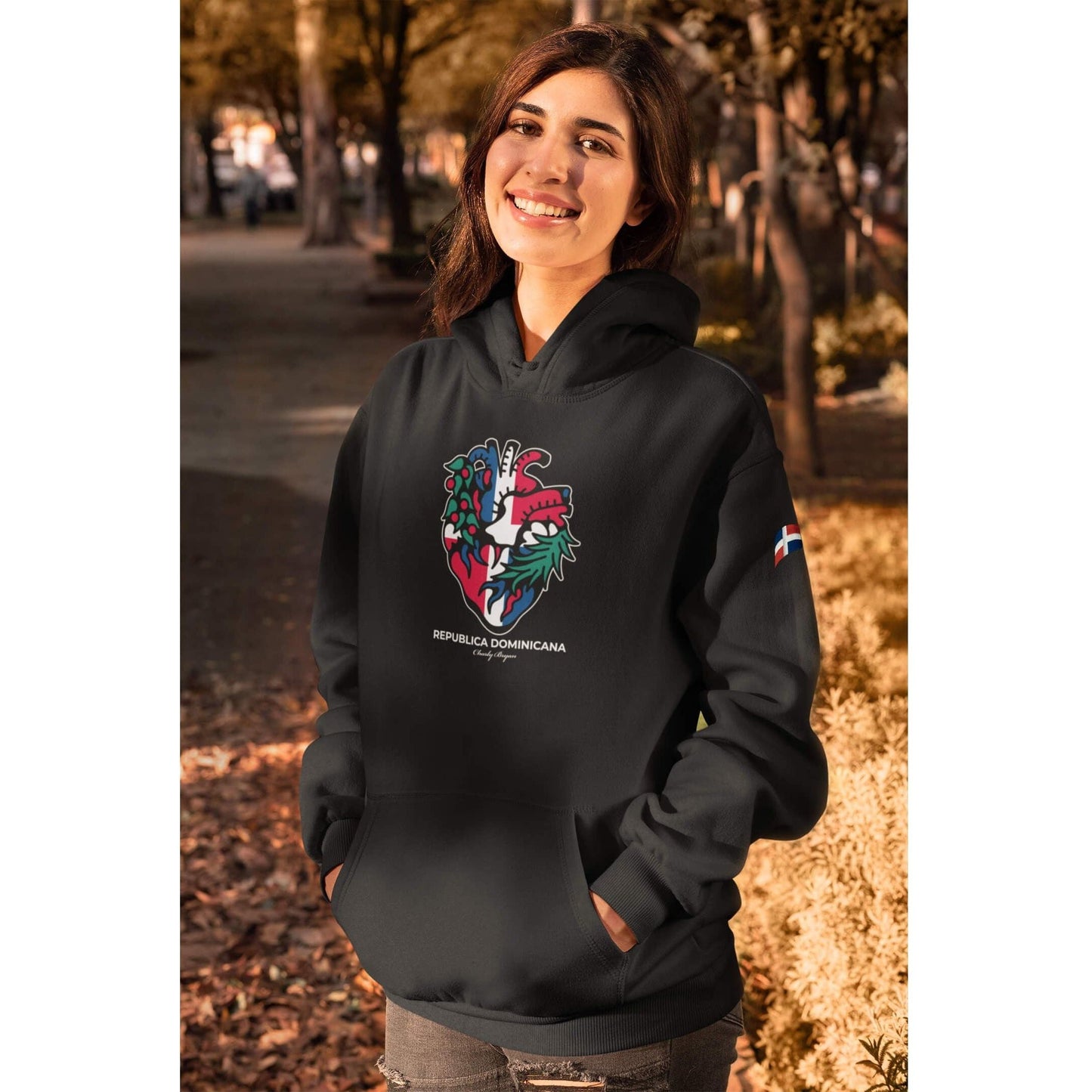 Charly Bryan "República Dominicana"  Premium Heavy Hoodie - Flag in my Heart Collection